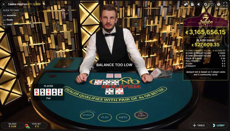 Live Casino Hold'em Evolution Gaming