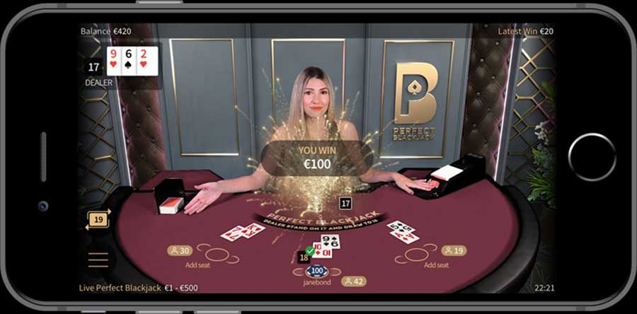 Live Mobile Casino blackjack