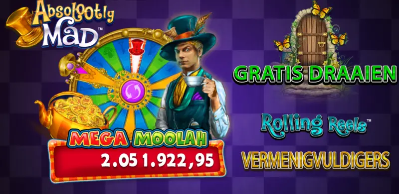 Absolootly Mad Jackpot bij Unibet 