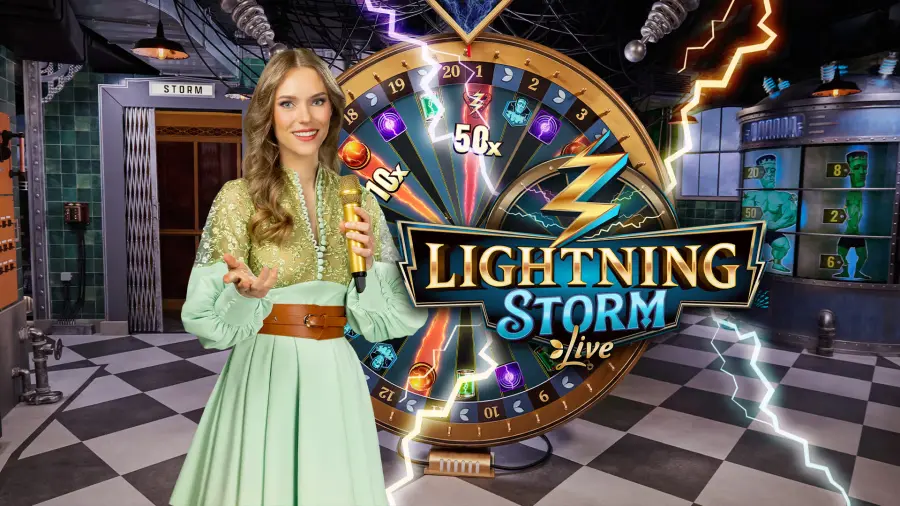Lightning Storm van Evolution live games show